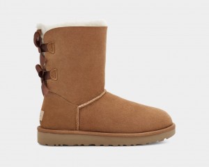 Botas Ugg Bailey Bow II Mujer Marrones | Argentina NIEHUXY-26