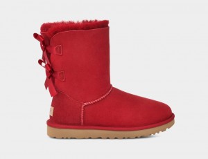 Botas Ugg Bailey Bow II Mujer Rojas Burdeos | Argentina GDAIXKY-09