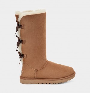 Botas Ugg Bailey Bow Tall II Mujer Marrones | Argentina UDQXPEK-65