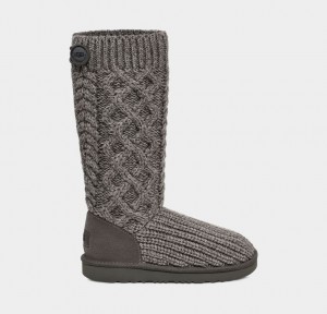 Botas Ugg Classic Cardi Cabled Knit Niños Gris | Argentina UHGFMEW-95