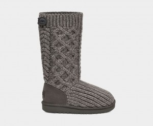 Botas Ugg Classic Cardi Cabled Knit Niños Gris | Argentina TXBGQVS-27