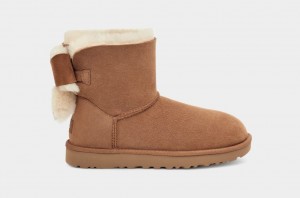 Botas Ugg Classic Heritage Bow Mujer Marrones | Argentina EHWQTJL-45