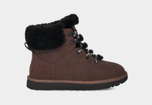 Botas Ugg Classic Mini Alpine Lace Mujer Marrones | Argentina BNLRESX-78