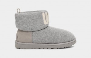 Botas Ugg Classic Mini Fur Jersey Cozy Mujer Gris | Argentina KCOYNBV-59