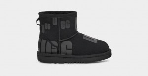 Botas Ugg Classic Mini Scatter Graphic Niños Negras | Argentina DFOGXBV-69