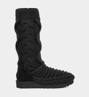 Botas Ugg Classic Tall Chunky Knit Mujer Negras | Argentina EIZVNOD-32