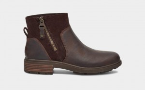 Botas Ugg Harrison Zip Suede Mujer Marrones | Argentina RMCXEQD-57