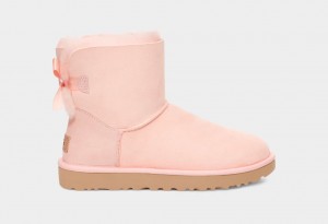 Botas Ugg Mini Bailey Bow II Mujer Rosas | Argentina TCKNAUZ-97