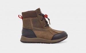 Botas Ugg Turlock Leather Weather Niños Marrones | Argentina UJWNBVO-56