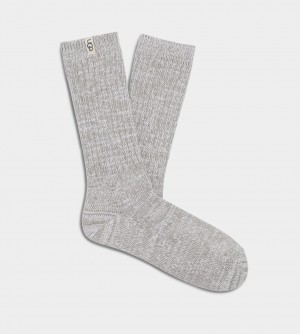 Calcetines Ugg Rib Knit Slouchy Crew Mujer Gris | Argentina ABQRITW-56