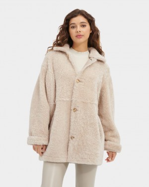 Camperas Ugg Faydon Reversible Shearling Mujer Marrones | Argentina EKXNJLC-60