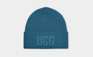 Gorro Ugg 3D Graphic Logo Mujer Azules | Argentina JVBFCHU-76