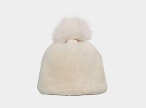 Gorro Ugg Faux Fur W Pom Mujer Blancas | Argentina HFJDXBR-56