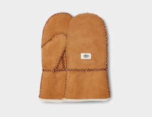 Guantes Ugg Sheepskin Mitten with Stitch Niños Marrones | Argentina DQHVTNB-84