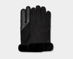 Guantes Ugg Sheepskin Whipstitch Mujer Negras | Argentina BWYCPHX-98