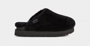 Mocasines Ugg Fuzz Sugar Mujer Negras | Argentina TKCESHO-13