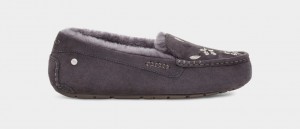 Pantuflas Ugg Ansley Blossom Mujer Gris Oscuro | Argentina LUAYZWP-87