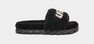 Pantuflas Ugg Cozetta Curly Graphic Mujer Negras | Argentina WSCNVMA-10