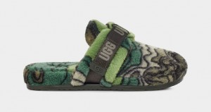 Pantuflas Ugg Fluff It Calio Hombre Verde | Argentina CWZKQSB-74