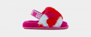 Pantuflas Ugg Fluff Yeah Camopop Niños Rojas | Argentina IDFJZGA-67