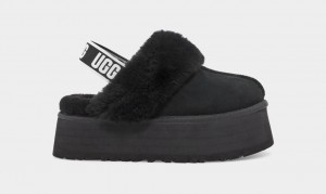 Pantuflas Ugg Funkette Mujer Negras | Argentina YCNEULS-95