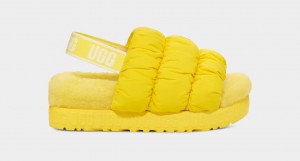 Pantuflas Ugg Scrunchita Mujer Amarillo | Argentina GEAWXVI-59