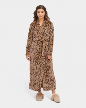 Ropa De Dormir Ugg Marlow Robe Mujer Leopardo | Argentina JWTHPKR-13