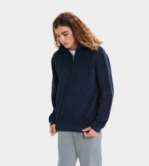 Sudadera Ugg Zeke Sherpa Hombre Azul Marino | Argentina BQDRNSW-32