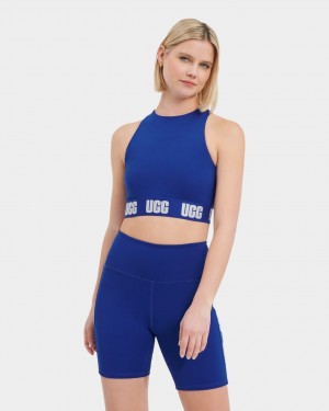 Tops Ugg Wilmina Logo Bralette Mujer Azules Oscuro | Argentina GWYMQEO-79