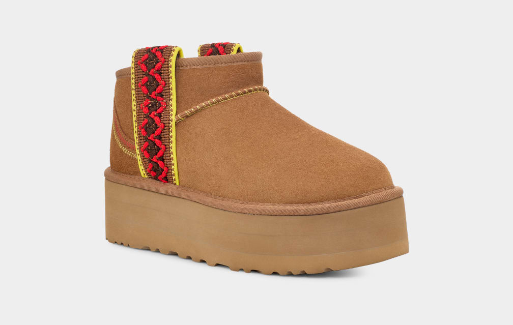 Botas Plataforma Ugg Classic Ultra Mini Braid Mujer Marrones | Argentina TMVIWEA-50