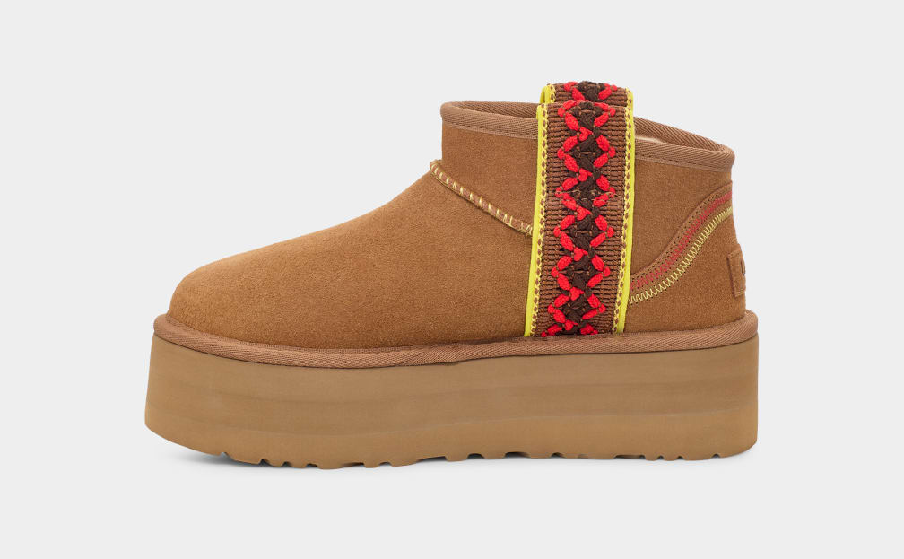 Botas Plataforma Ugg Classic Ultra Mini Braid Mujer Marrones | Argentina TMVIWEA-50