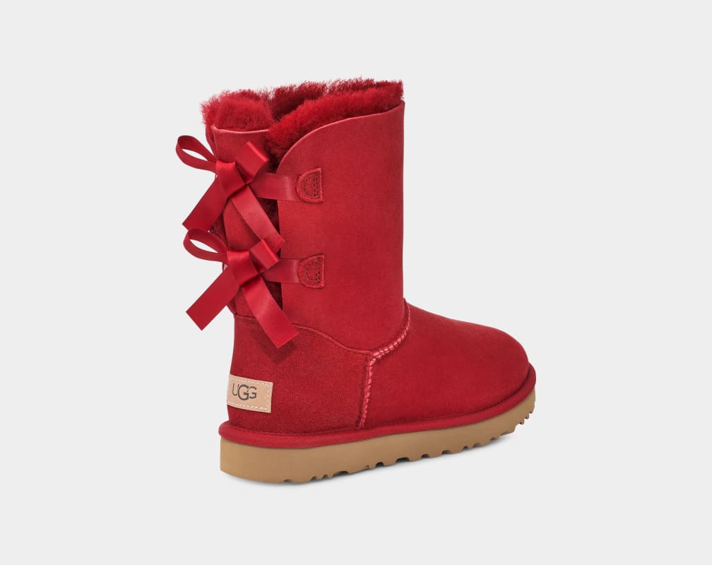 Botas Ugg Bailey Bow II Mujer Rojas Burdeos | Argentina GDAIXKY-09