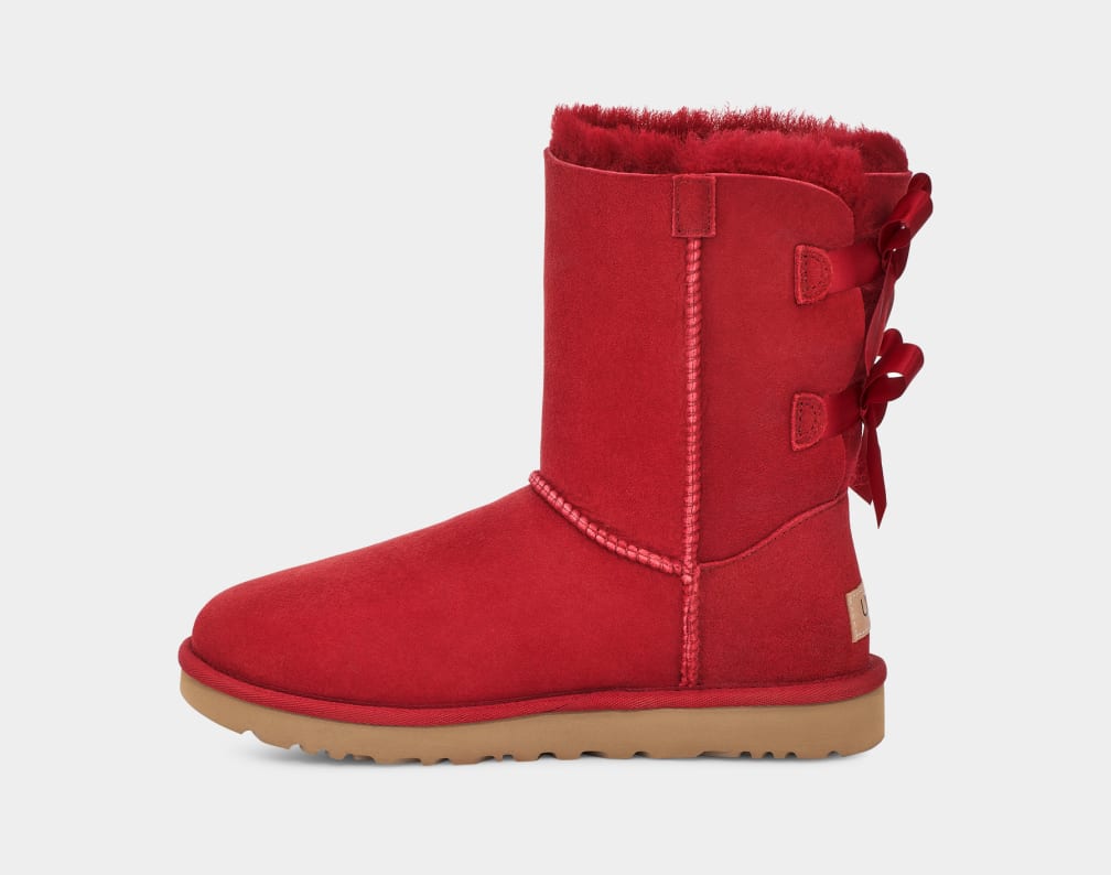 Botas Ugg Bailey Bow II Mujer Rojas Burdeos | Argentina GDAIXKY-09