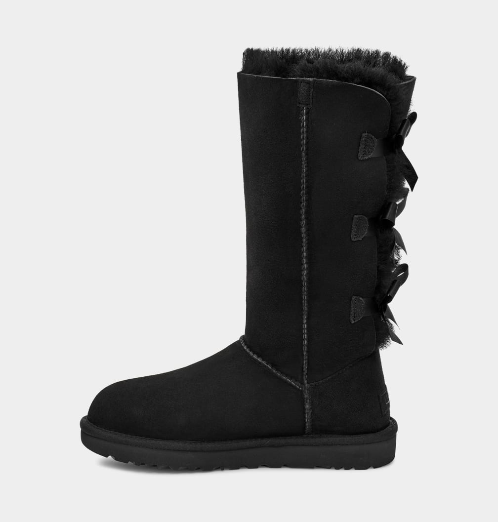 Botas Ugg Bailey Bow Tall II Mujer Negras | Argentina HQIEXUF-87