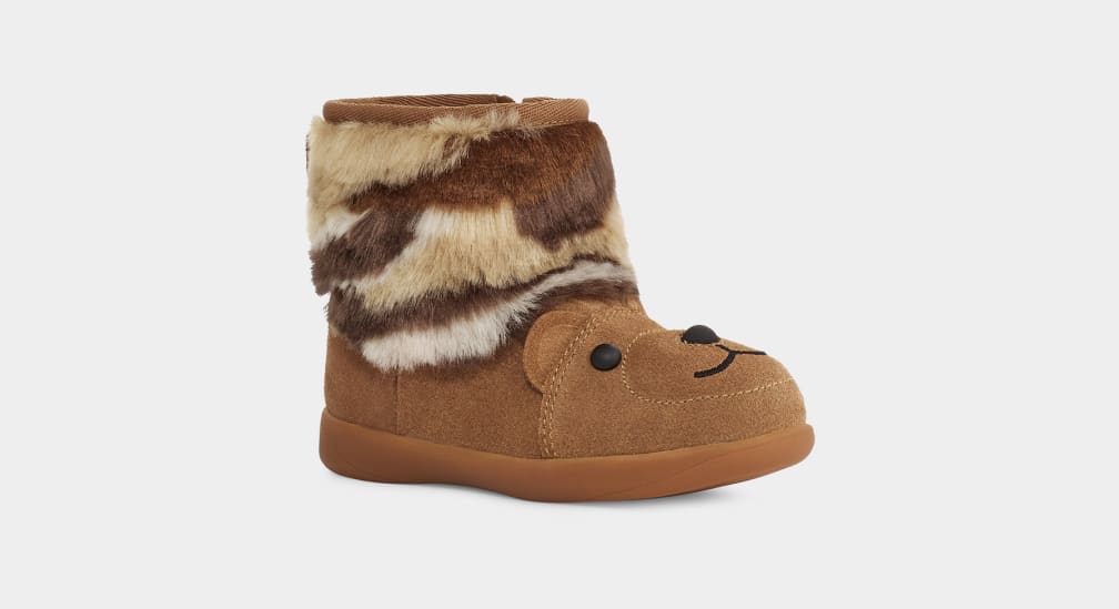 Botas Ugg Bear Stuffie Niños Marrones | Argentina SXJNFVE-01