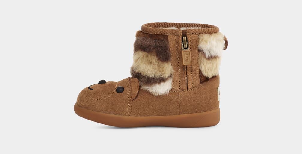 Botas Ugg Bear Stuffie Niños Marrones | Argentina SXJNFVE-01