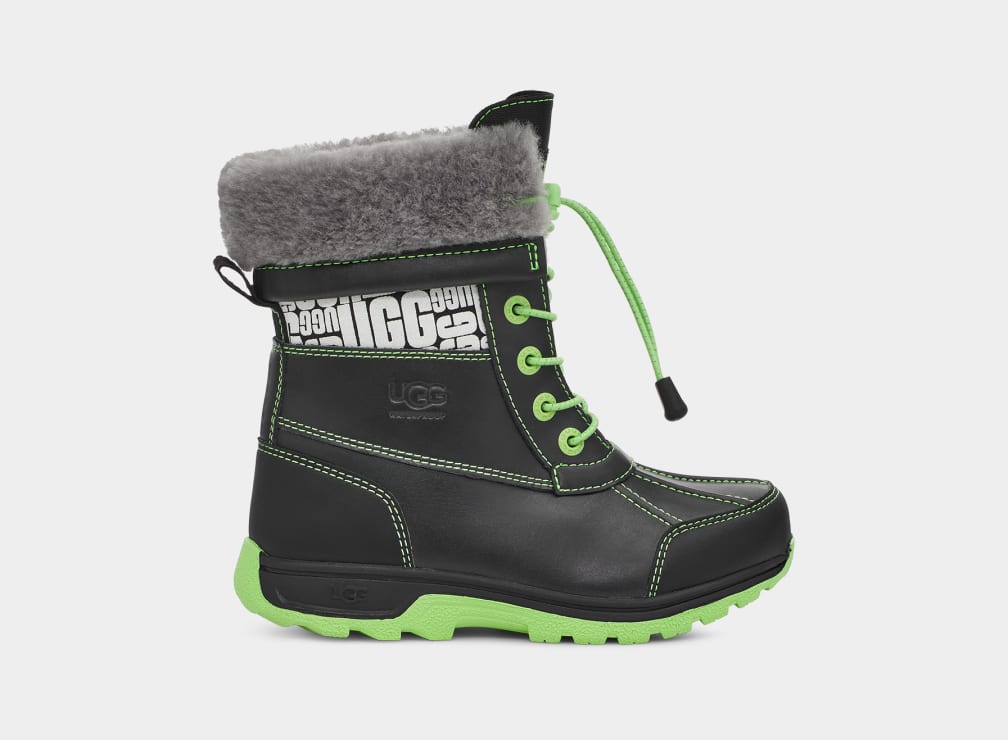 Botas Ugg Butte II CWR Glow Graphic Niños Negras Verde | Argentina ERJYTXZ-37