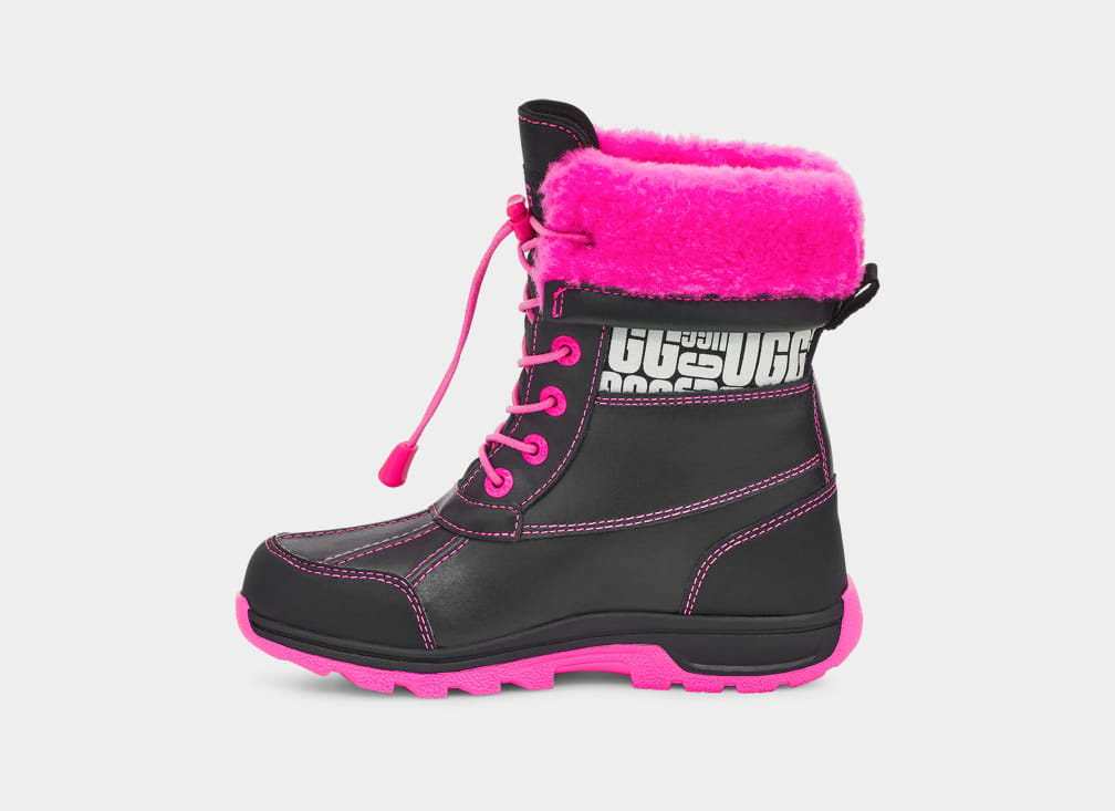 Botas Ugg Butte II CWR Glow Graphic Niños Negras Rosas | Argentina YGNKSQA-25