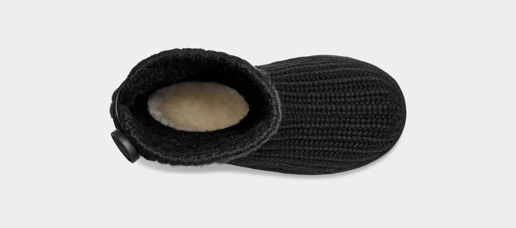 Botas Ugg Classic Cardi Cabled Knit Niños Negras | Argentina ZCRLXIV-81