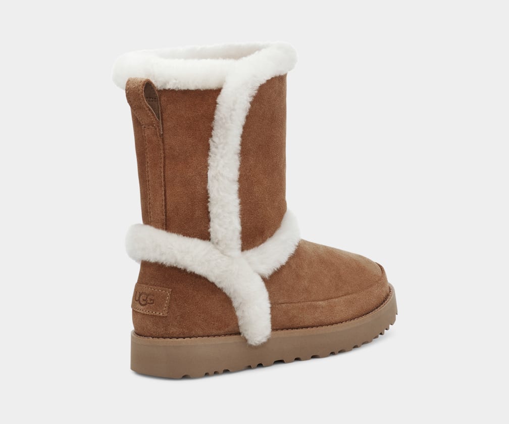 Botas Ugg Classic Fluff Spill Seam Mujer Marrones | Argentina DLIJKFH-61