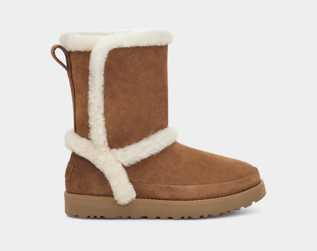 Botas Ugg Classic Fluff Spill Seam Mujer Marrones | Argentina DLIJKFH-61