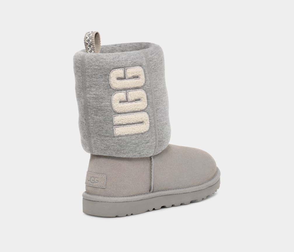 Botas Ugg Classic Fur Jersey Cozy Mujer Gris | Argentina SEBRTAU-92