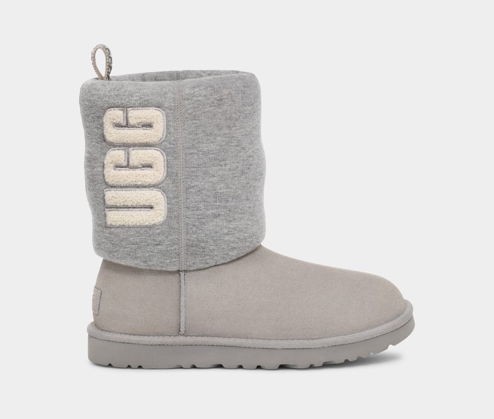 Botas Ugg Classic Fur Jersey Cozy Mujer Gris | Argentina SEBRTAU-92