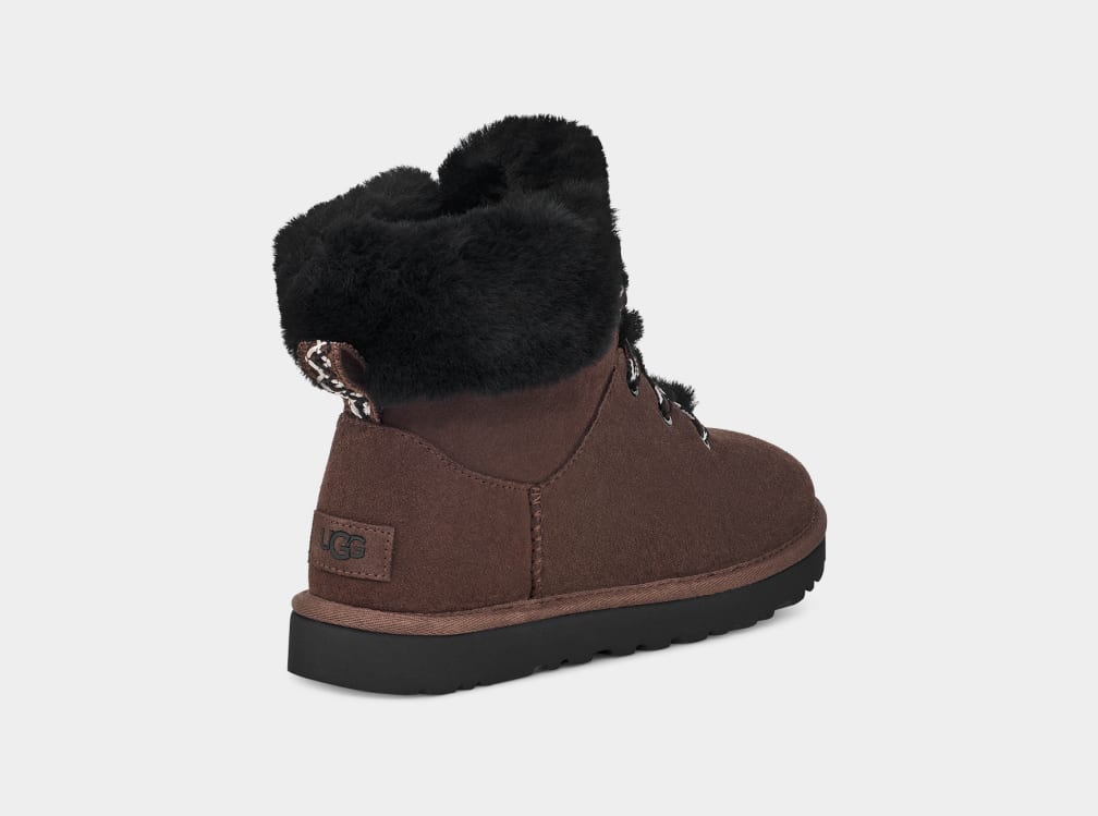 Botas Ugg Classic Mini Alpine Lace Mujer Marrones | Argentina BNLRESX-78