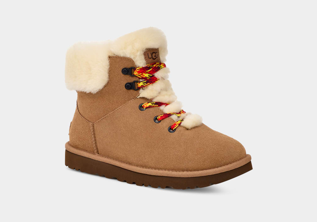 Botas Ugg Classic Mini Alpine Lace Mujer Marrones | Argentina MYPDABJ-84