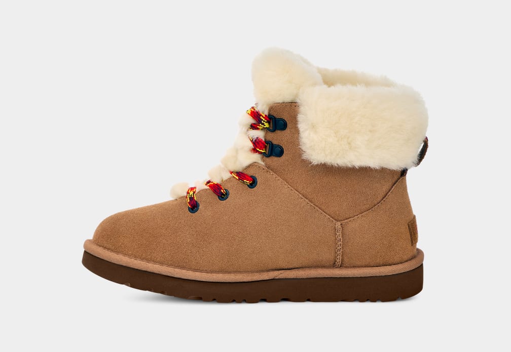 Botas Ugg Classic Mini Alpine Lace Mujer Marrones | Argentina MYPDABJ-84