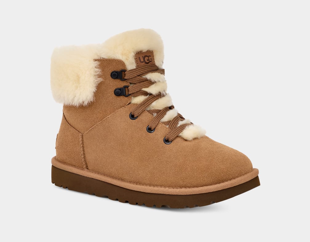 Botas Ugg Classic Mini Alpine Lace Mujer Marrones | Argentina MYPDABJ-84