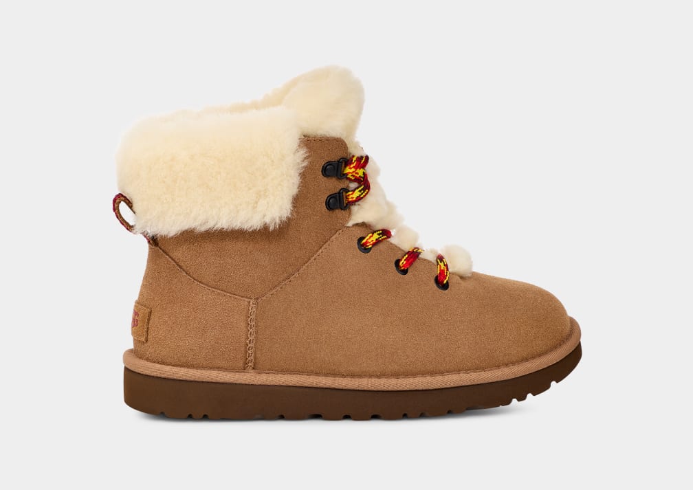 Botas Ugg Classic Mini Alpine Lace Mujer Marrones | Argentina MYPDABJ-84