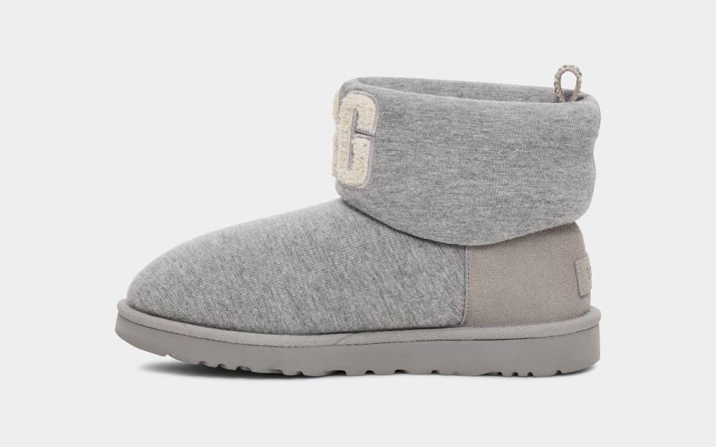 Botas Ugg Classic Mini Fur Jersey Cozy Mujer Gris | Argentina KCOYNBV-59