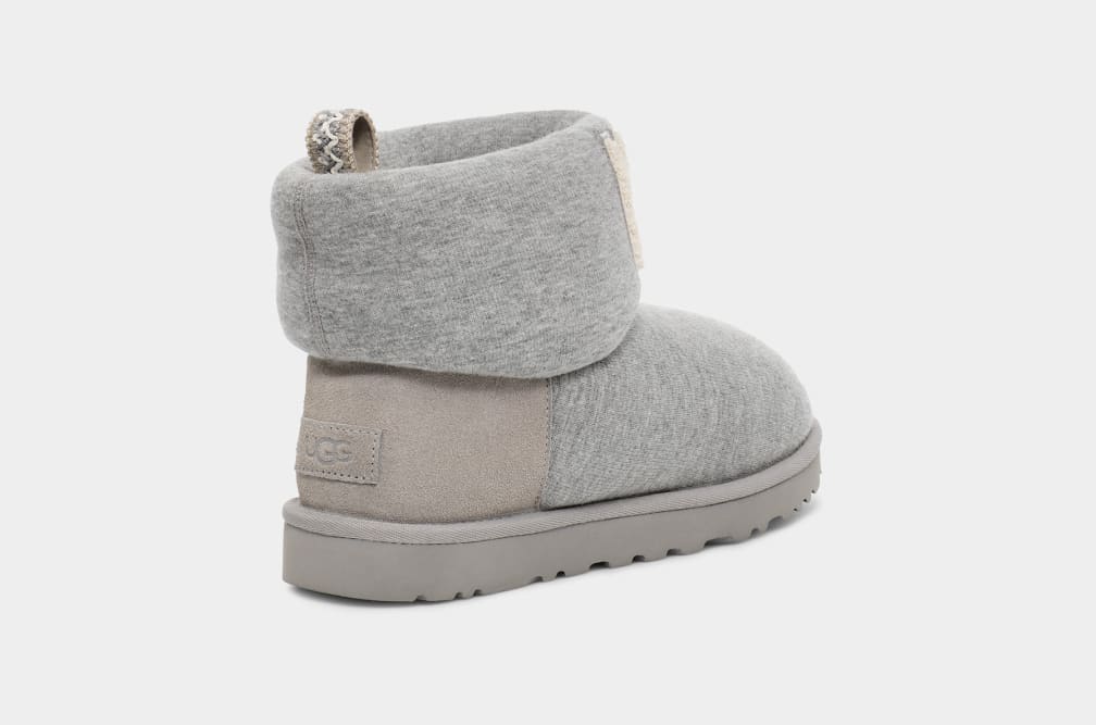 Botas Ugg Classic Mini Fur Jersey Cozy Mujer Gris | Argentina KCOYNBV-59